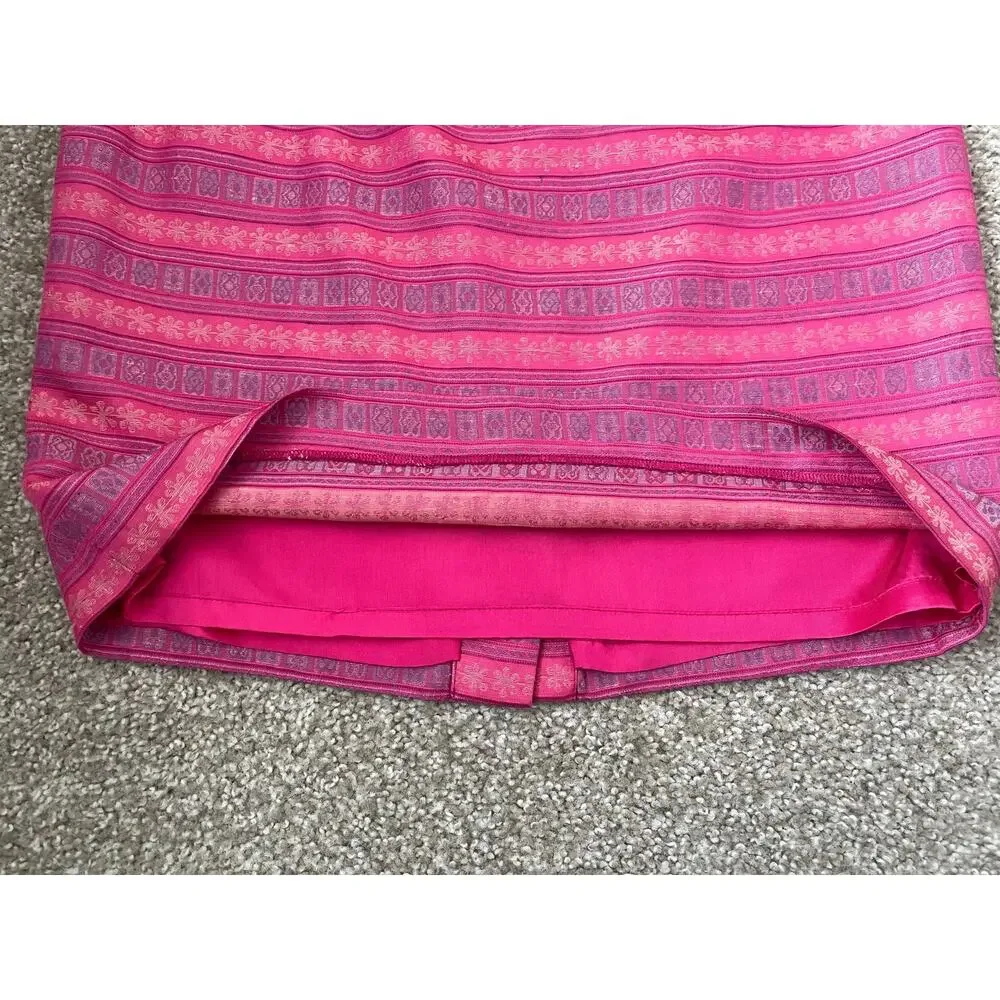 VTG Marie St. Claire Skirt Pink Pencil Lined Spring Easter Church Career Size 10